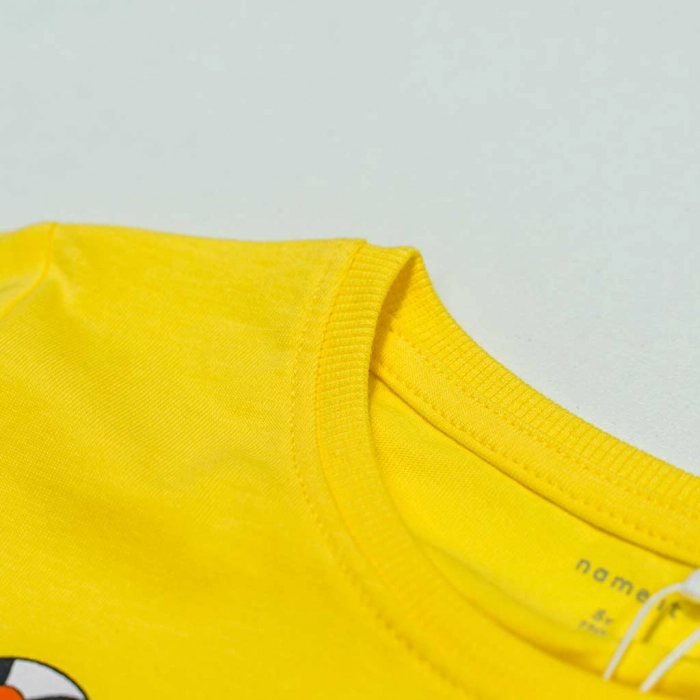 Παιδική μπλούζα Name it για αγόρια Happy swim κίτρινο αγορίστικες μπλούζες καλοκαιρινές tshirt επώνυμα online3