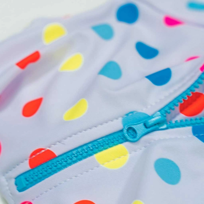 Παιδικό μαγιό ολόσωμο Minoti για κορίτσια dots για θάλασσα προστασία UV ήλιο ρούχα για παραλία ετών4