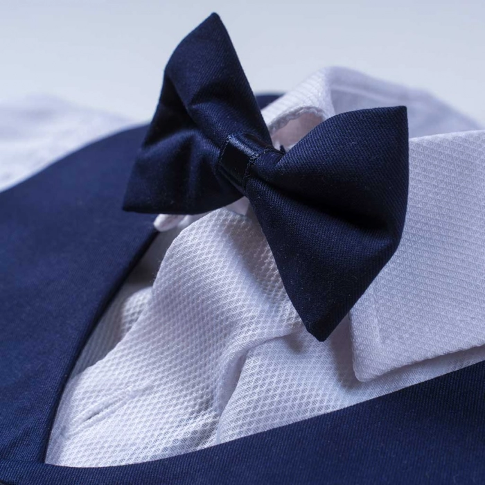Παιδικό σετ για αγόρια Seville Navy Blue 1-4 σετ με πουκάμισο γιλέκο αγορίστικο για γάμους βαφτίσεις (2)