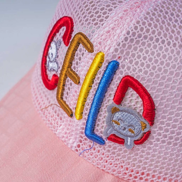 Βρεφικό καπέλο για κορίτσια ceild ροζ για το ήλιο μωρά δροσερό μηνών2