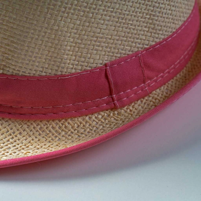 Παιδικό καπέλο για κορίτσια Pinky μπεζ 54cm ψάθινα κοριτσίστικα online