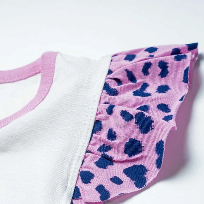 Παιδική πιτζάμα για κορίτσια Hello ροζ animal κοριτσίστικες ύπνο κοντομάνικες σορτσάκι online (1)