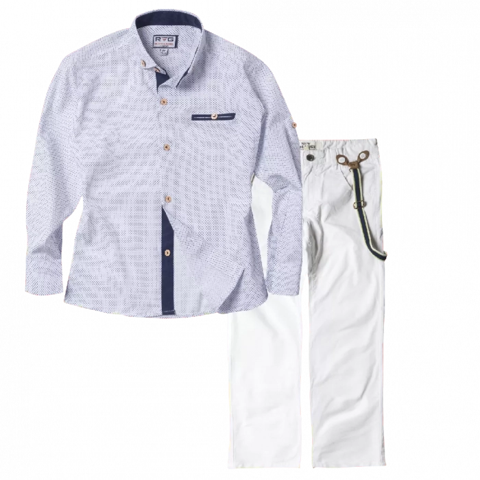 Παιδικό πουκάμισο για αγόρια Dot άσπρο 5-16 αγορίστικα καλά πουκάμισα γάμο βάφτιση εκκλησία ετών online | Παιδικό παντελόνι New College για αγόρια Sunshine Άσπρο αγορίστικα καθημερινά για βόλτα επώνυμα ελληνικά οικονομικά 
