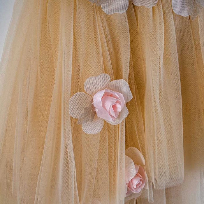 Παιδικό φόρεμα για κορίτσια Δελφίς ροζ βαπτιστικά ακριβά αμπιγέ φορέματα για γάμους βαφτίσεις παρανυφάκια (3)