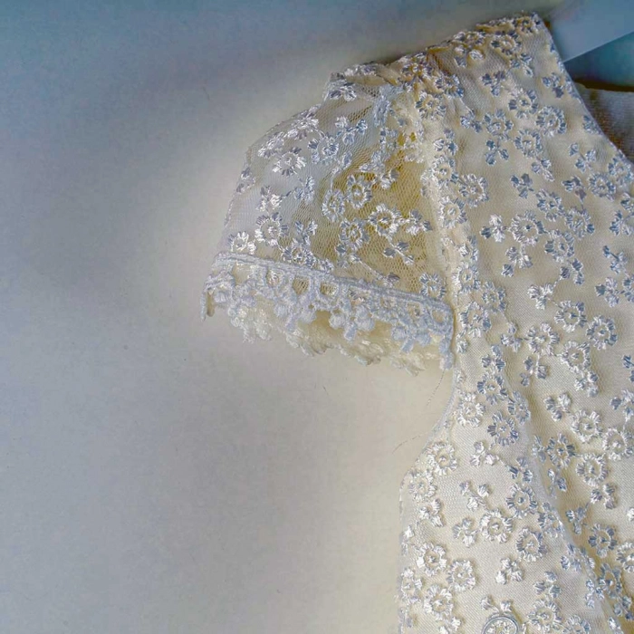 Παιδικό φόρεμα για κορίτσια Αλκυόνη άσπρο βαπτιστικά ακριβά αμπιγέ φορέματα για γάμους βαφτίσεις παρανυφάκια (3)