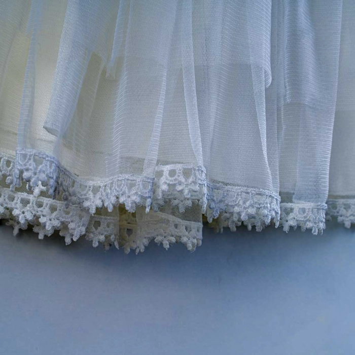 Παιδικό φόρεμα για κορίτσια Αλκυόνη άσπρο βαπτιστικά ακριβά αμπιγέ φορέματα για γάμους βαφτίσεις παρανυφάκια (5)