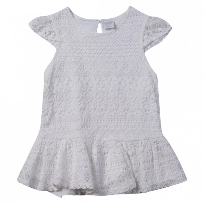 Παιδική μπλούζα για κορίτσια Wizzy άσπρο αμπιγέ μπλούζες κοριτσίστικες  καλοκαιρινές αμάνικες