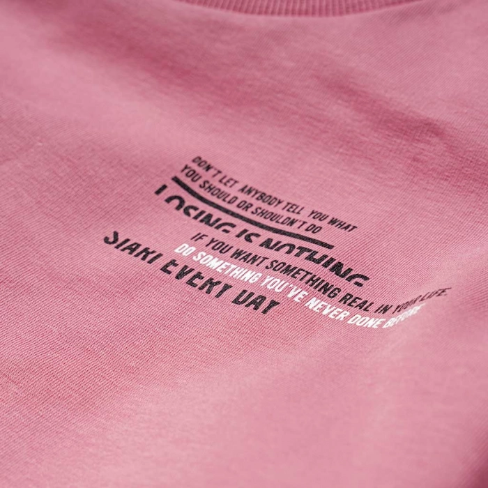 Παιδικό σετ φόρμας Εβίτα για κορίτσια Something ροζ μακρυμάνικες χειμωνιάτικες