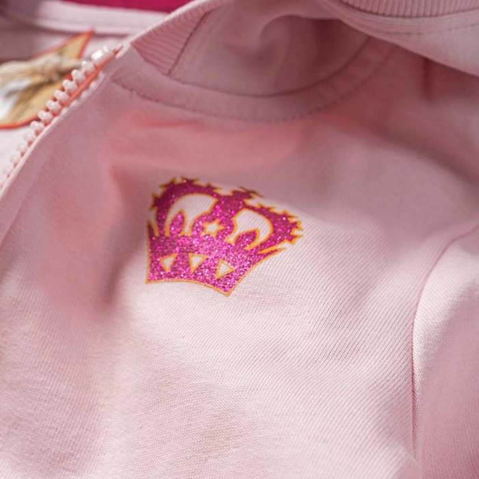 Παιδική ζακέτα AKO για κορίτσια crown ροζ  φούτερ παιδικές ζακέτες με κουκούλα κοριτσίστικες online (3)
