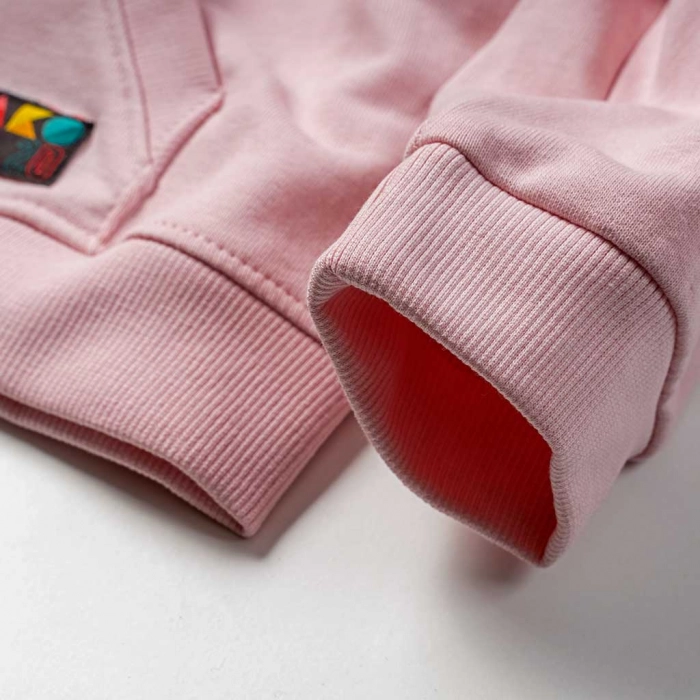 Παιδική ζακέτα AKO για κορίτσια crown ροζ  φούτερ παιδικές ζακέτες με κουκούλα κοριτσίστικες online (7)