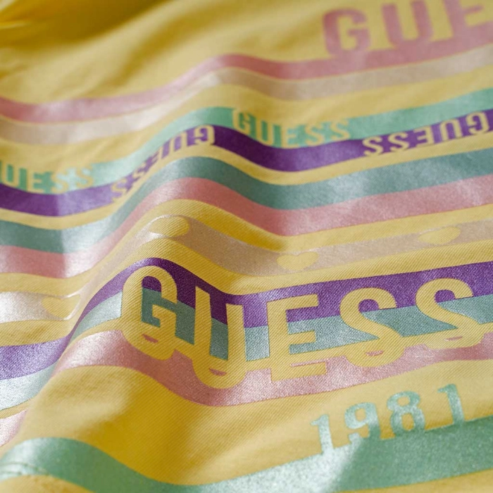 Παιδική μπλούζα Guess για κορίτσια 1981 κίτρινη άνετη καθημερινή εποχιακή επώνυμη ετών online (2)