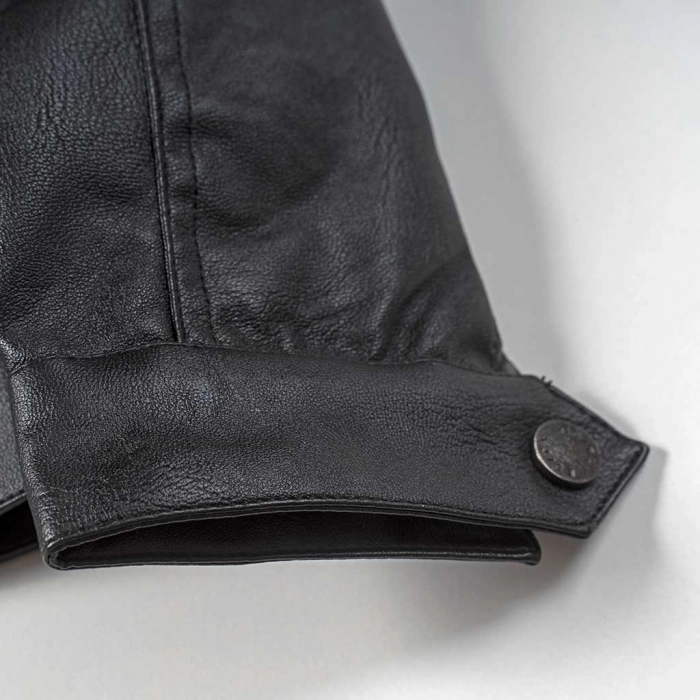 Παιδικό μπουφάν ΕΒΙΤΑ για κορίτσια Tin Pin μαύρο άνετο ζεστό χειμωνιάτικο ετών online4