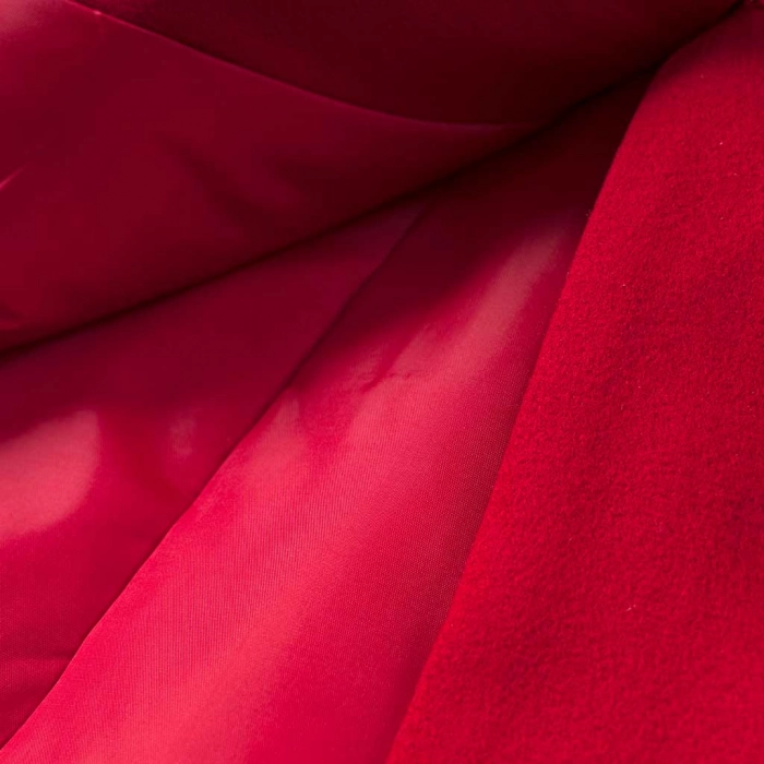 Παιδικό παλτό ΕΒΙΤΑ για κορίτσια Spinster κόκκινο άνετο ζεστό χειμωνιάτικο ετών online4