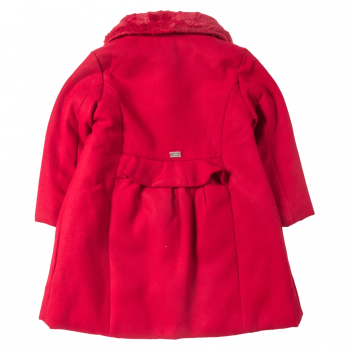 Παιδικό παλτό ΕΒΙΤΑ για κορίτσια Spinster κόκκινο άνετο ζεστό χειμωνιάτικο ετών online6