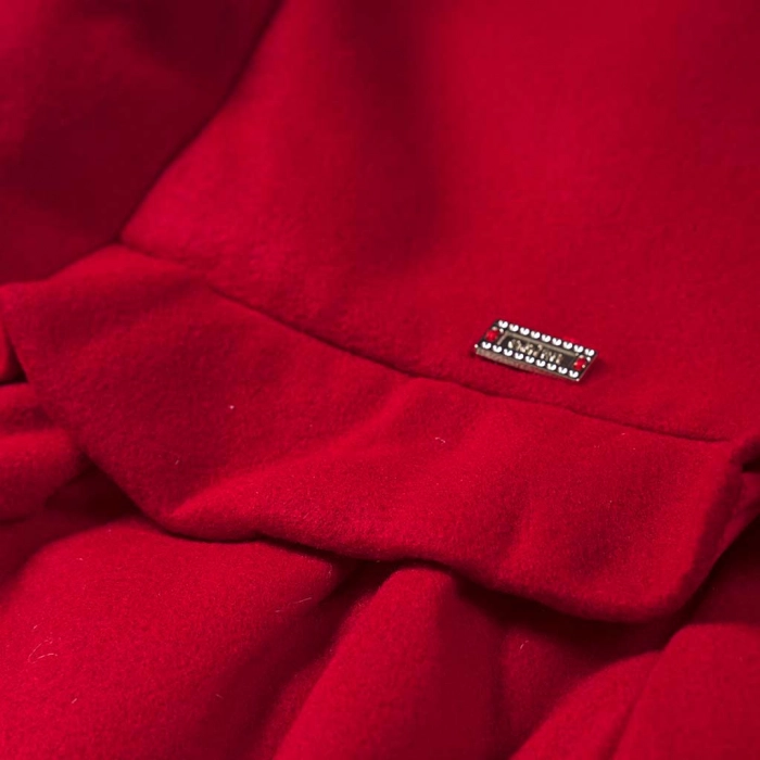 Παιδικό παλτό ΕΒΙΤΑ για κορίτσια Spinster κόκκινο άνετο ζεστό χειμωνιάτικο ετών online7