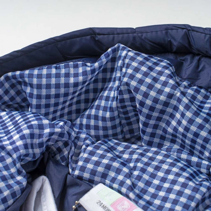 Βρεφικό σετ New College για κορίτσια Star μπλε καθημερινο άνετο μπουφαν τζιν μηνών online (2)