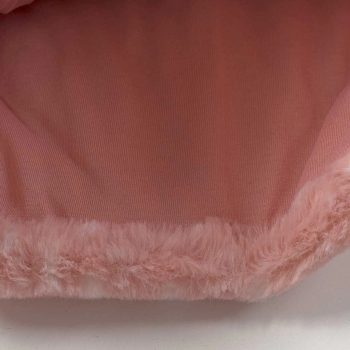 Bρεφικό μπουφάν ΕΒΙΤΑ για κορίτσια Sweet Pink ροζ γουνάκι ζεστό χειμωνιάτικο κοριτσίστικο ετών online (1)