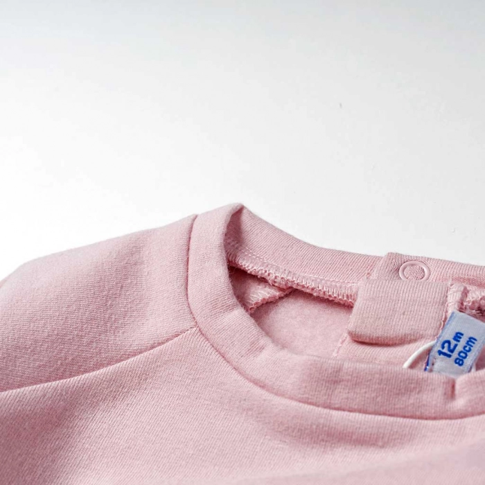 Βρεφικό φόρεμα Mayoral για κορίτσια Cool Girl ροζ άνετο καθημερινό επώνυμο μηνών online (4)