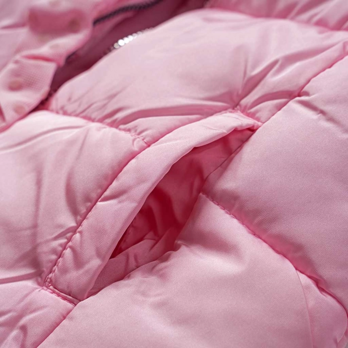 Βρεφικό μπουφάν Original Marines για κορίτσια Baby ροζ χειμωνιάτικα μακρυμάνικα online μηνών επώνυμα (1)