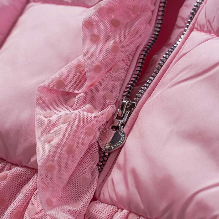 Βρεφικό μπουφάν Original Marines για κορίτσια Baby ροζ χειμωνιάτικα μακρυμάνικα online μηνών επώνυμα (4)