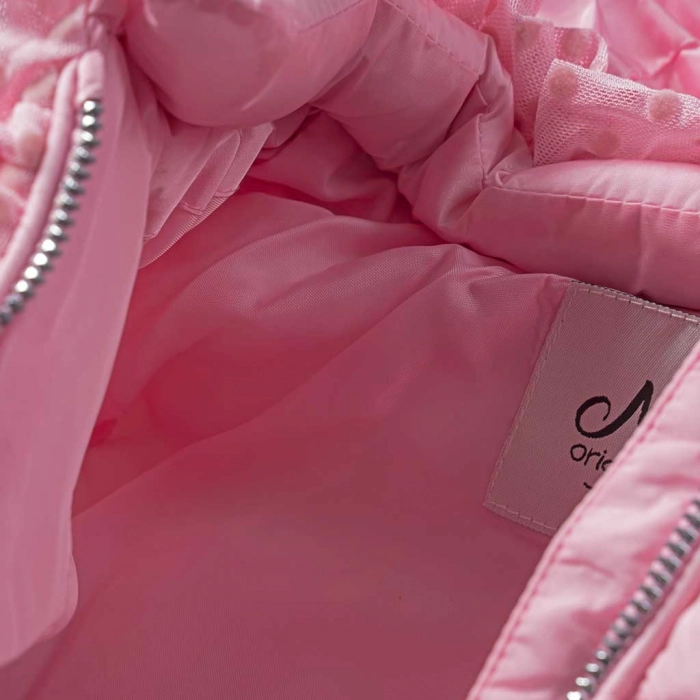 Βρεφικό μπουφάν Original Marines για κορίτσια Baby ροζ χειμωνιάτικα μακρυμάνικα online μηνών επώνυμα (5)