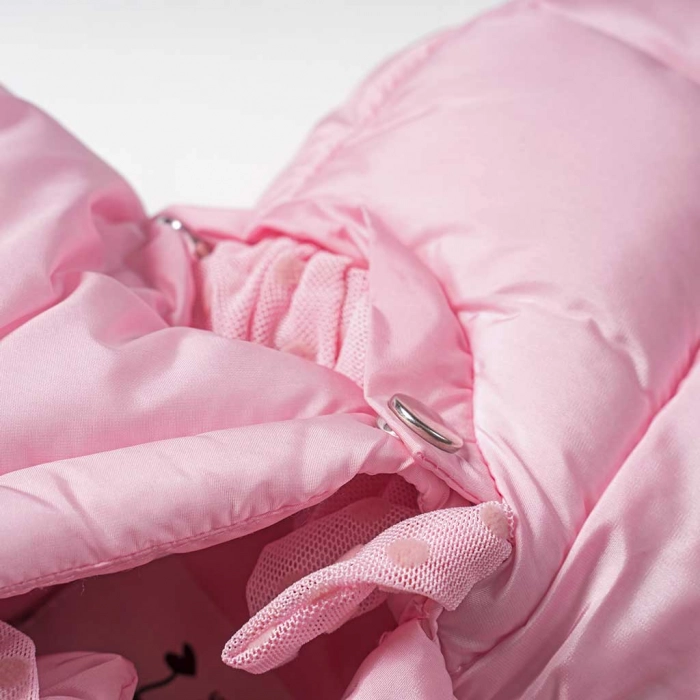Βρεφικό μπουφάν Original Marines για κορίτσια Baby ροζ χειμωνιάτικα μακρυμάνικα online μηνών επώνυμα (6)