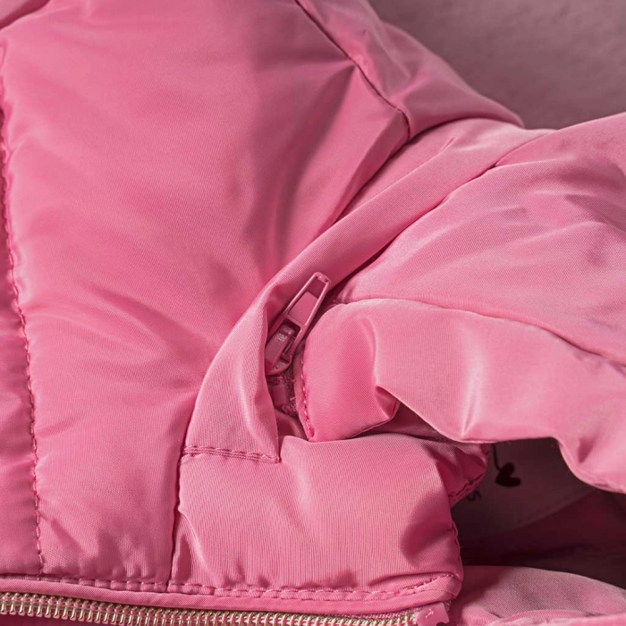 Παιδικό μπουφάν Original Marines για κορίτσια Fluff ροζ χειμωνιάτικα μακρυμάνικα ετών επώνυμα γούνα online (1)