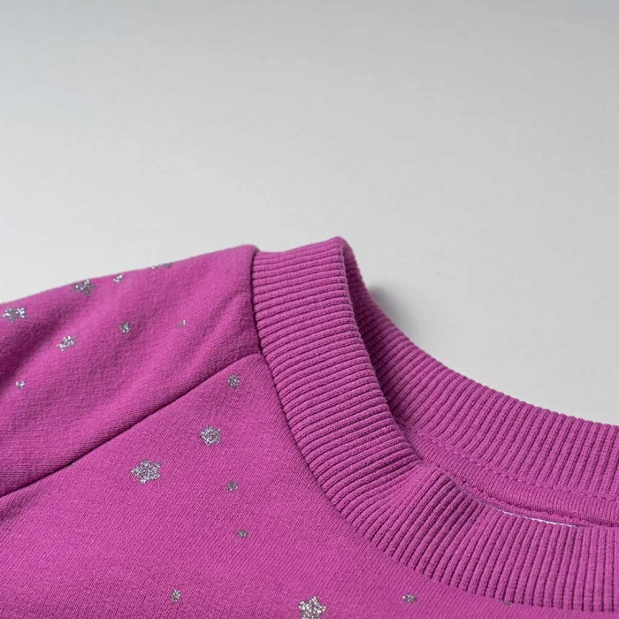 Παιδικό φόρεμα Name It για κορίτσια Shiny Stars φούξια χειμωνιάτικα καθημερινά ετών μακρυμάνικα online φορέματα (2)