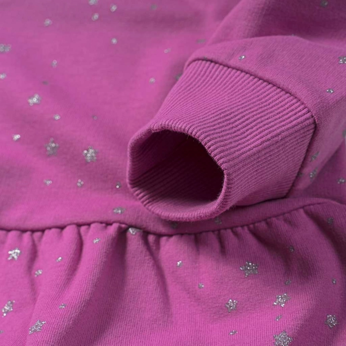 Παιδικό φόρεμα Name It για κορίτσια Shiny Stars φούξια χειμωνιάτικα καθημερινά ετών μακρυμάνικα online φορέματα (3)