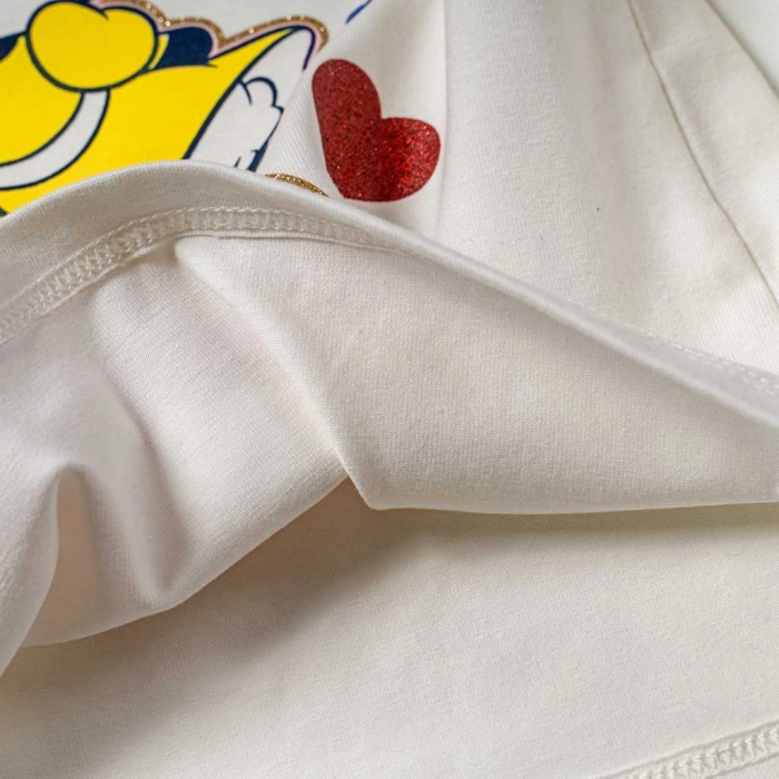 Βρεφική μπλούζα Disney για κορίτσια Mouse άσπρο χειμωνιάτικες επώνυμες διάσημες μηνών online (1)