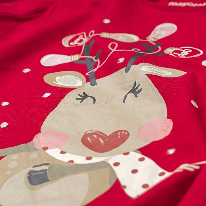 Παιδική πιτζάμα Mayoral για κορίτσια Christmas κόκκινο χειμωνιάτικες καθημεενές επώνυμες χριστουγεννιάτικες online (3)