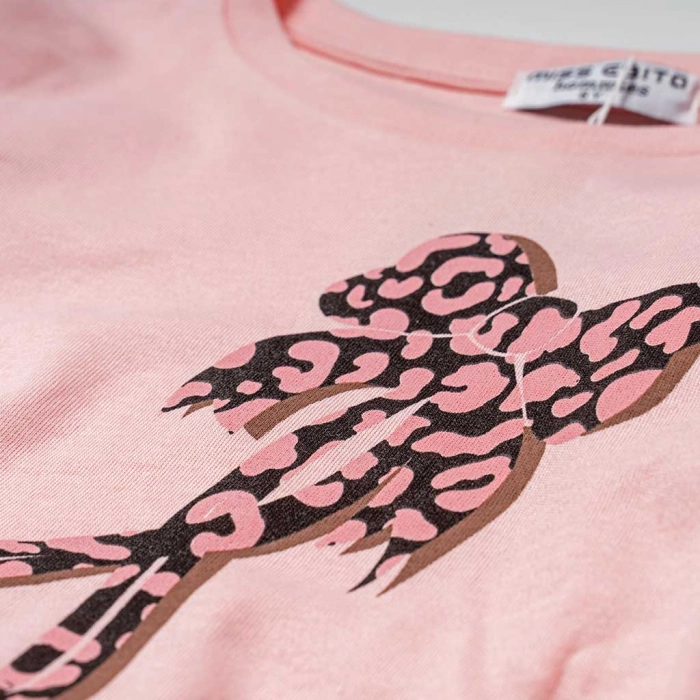 Παιδική πιτζάμα ΕΒΙΤΑ για κορίτσια Bow ροζ χειμωνιάτικες ζεστές καθημερινές ετών online  (2)