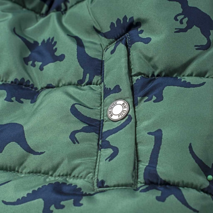 Παιδικό μπουφάν Blue Seven για αγόρια Zoo πράσινο χειμωνιάτικα καθημερινά ζεστά σχολεία ετών online (3)
