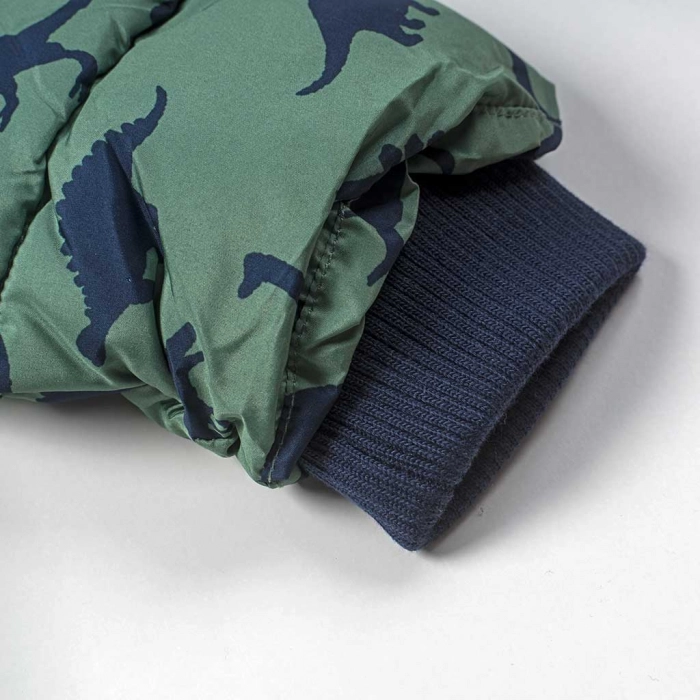 Παιδικό μπουφάν Blue Seven για αγόρια Zoo πράσινο χειμωνιάτικα καθημερινά ζεστά σχολεία ετών online (5)