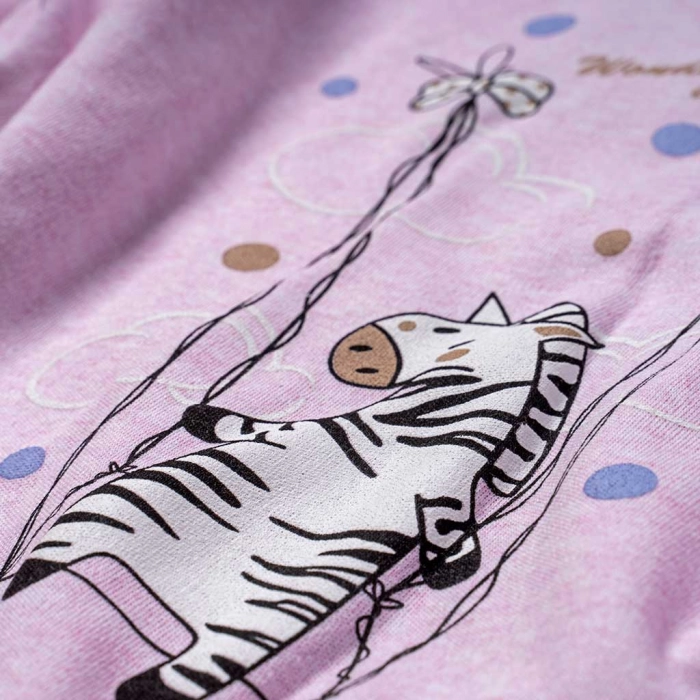 Παιδική πιτζάμα ΕΒΙΤΑ για κορίτσια Wonder in ροζ καθημερινή άνετη ζεστή μασκα ύπνου χειμερινή ετών online (2)