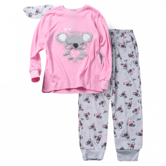 Παιδική πιτζάμα ΕΒΙΤΑ για κορίτσια Sleepy Coala ροζ καθημερινή άνετη χειμερινή ζεστή ετών online (1)