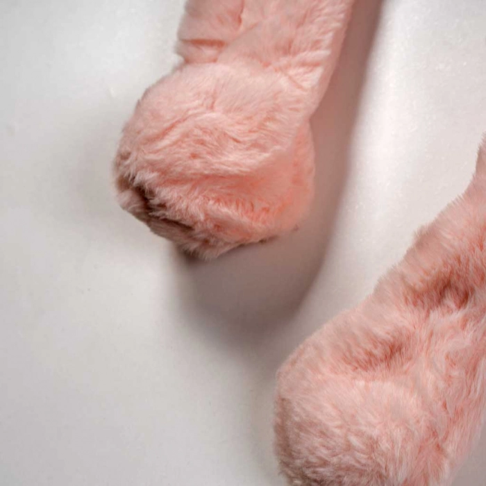 Παιδικός σκούφος για κορίτσια Little Monster ροζ άνετο ζεστό αστείο ετών online (2)