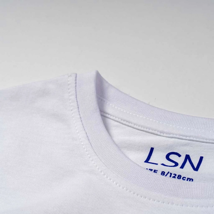 Παιδική μπλούζα Losan για αγόρια Score άσπρο καθημερινή εποχιακή άνετη επώνυμη ετών online (3)