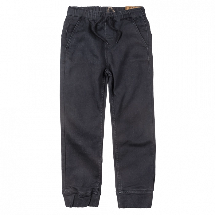 Παιδικό παντελόνι Losan για αγόρια Jogger Fit μαύρο καθημερινό άνετο τζιν βόλτα σχολείο επώνυμο ετών online (1)