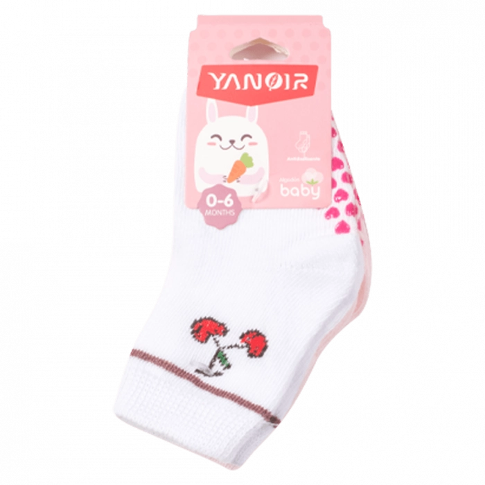 Βρεφικές κάλτσες Yanoir για κορίτσια Funky Pink σετ 3 ζευγάρια καθημερινές άνετες σχέδιο μηνών online (3)