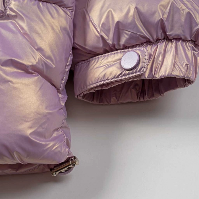 Παιδικό μπουφάν New College για κορίτσια Lilac Glam λιλά άνετο ζεστό για βόλτα χειμερινό μεταλλιζέ ετών online (2)