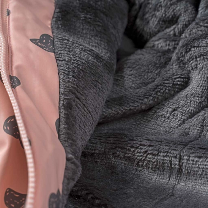 Παιδικό μπουφάν Losan για κορίτσια Clara ροζ χειμωνιάτικα επώνυμα ετών ζεστά καθημερινά κουκούλα online (3)