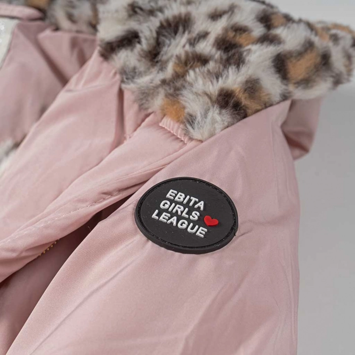 Παιδικό μπουφάν Εβίτα για κορίτσια Light Pink ροζ καθημερινό άνετο ζεστό βόλτα σχολείο ετών online (6)