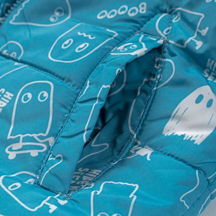 Βρεφικό μπουφάν Losan για αγόρια Ghosts τιρκουάζ καθημερινό άνετο ζεστό επωνυμο βόλτα μηνών online (2)