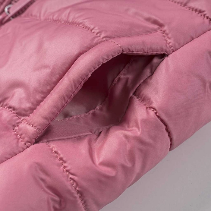 Βρεφικό αμάνικο μπουφάν Losan για κορίτσια Miss Pinky ροζ καθημερινό άνετο ζεστό επώνυμο μηνών online (1)