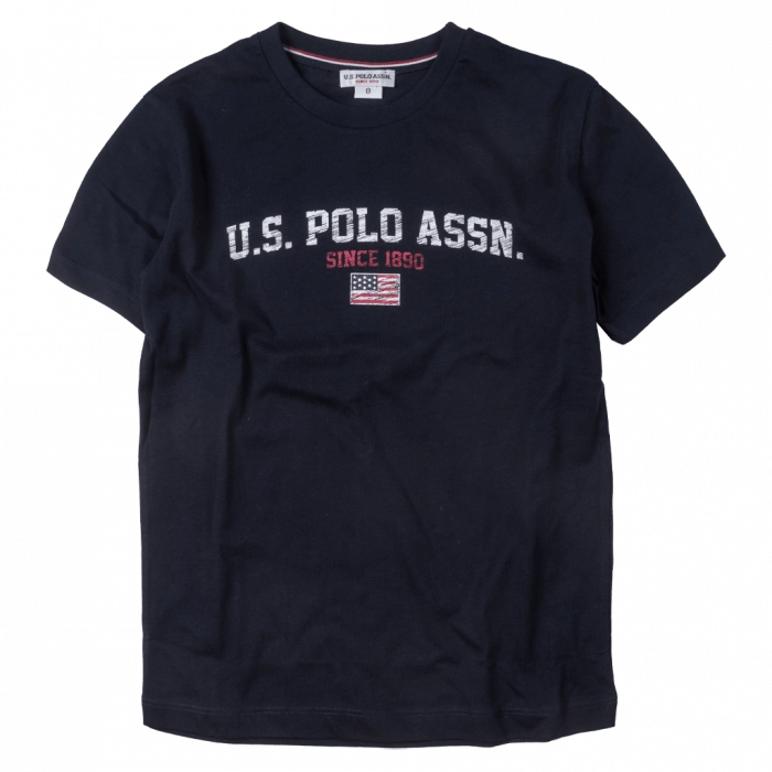 Παιδική μπλούζα U.S Polo για αγόρια 1890 μπλέ καθημερινό άνετο καλοκαιρινό βόλτα επώνυμο ετών online (1)