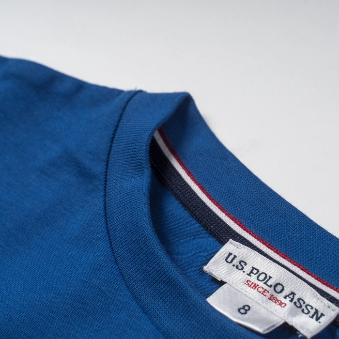 Παιδική μπλούζα U.S Polo για αγόρια Simple Tee ραφ καθημερινό άνετο βόλτα καλοκαιρινό t shirt επώνυμο ετών online (3)