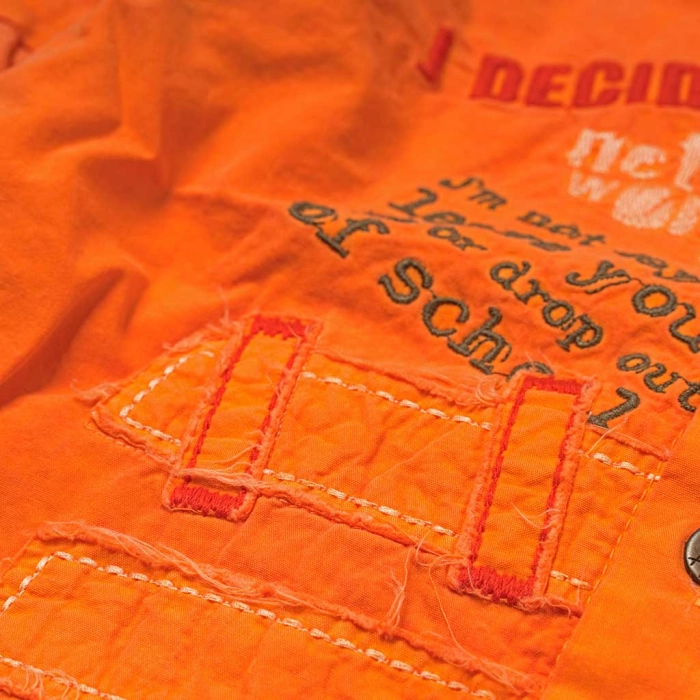 Παιδικό πουκάμισο Trax για αγόρια Drop πορτοκαλί εποχιακά ετών μακρυμάνικα ελληνικά γιορτές online (3)