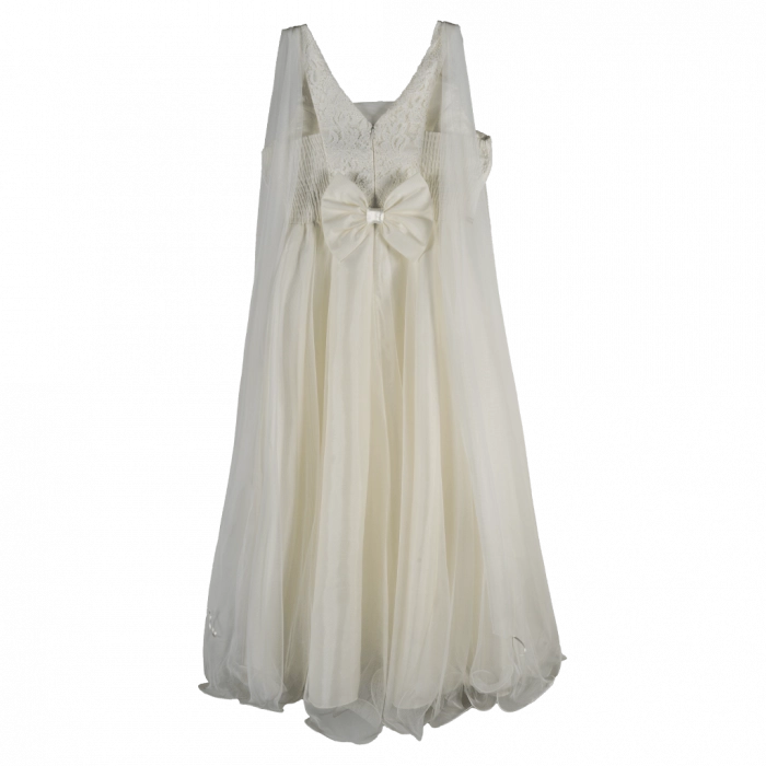 Παιδικό αμπιγέ φόρεμα για κορίτσια Claire εκρού εντυπωσιακό γάμος βάφτιση παρανυφάκια ετών online (2)