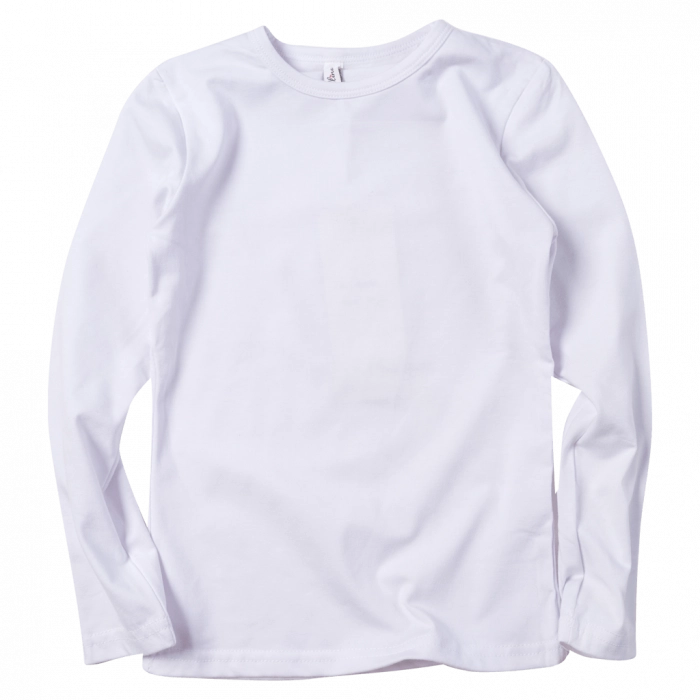 Παιδική μπλούζα για κορίτσια Pure White άσπρο χειμωνίατικη μονόχρώμη λευκή καθημερινή για εκδηλώσεις online  (1)